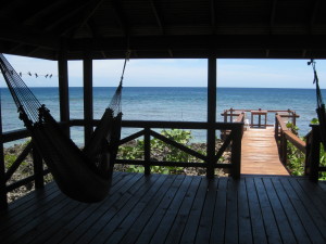 Relaxing in the hammock